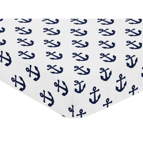 Sweet Jojo Designs Sailor Collection Fitted Crib Sheet & Reviews | Wayfair