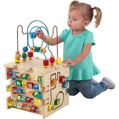 KidKraft Deluxe Activity Cube, Multicolor, 13.75" x 11.25" x 21.5"