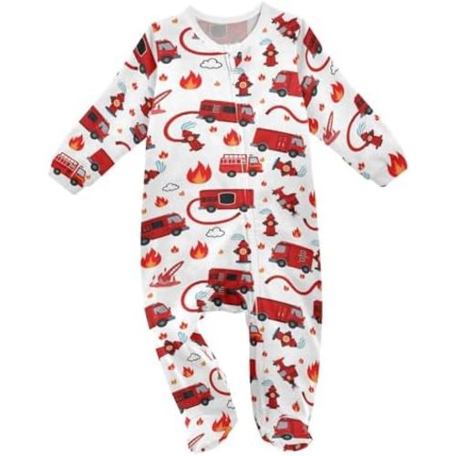 Dussdil Baby One-Piece Footies Newborn Rompers Pajamas Cotton Footed Pjs for Sleep Play Boys Girls