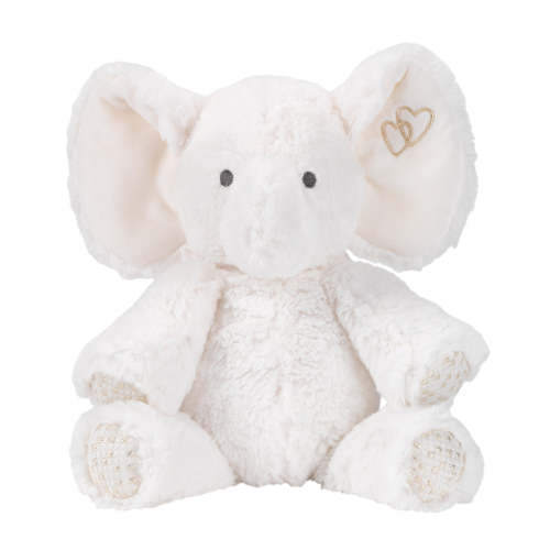 Signature Jamboree White/Gold Plush Elephant Stuffed Animal - Marshmallow– Lambs & Ivy
