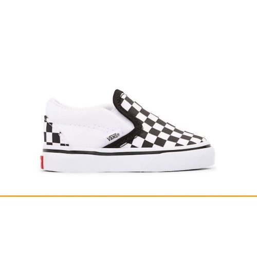 Vans Slip-On Checkerboard Skate Shoe - Baby / Toddler - Black / White | Journeys