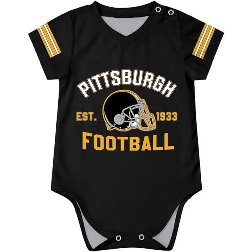 OAOANS Baby Clothes Custom Name Number Personalized Football Baby Jersey Clothing Newborn Toddler Apparel 0-24 Months Gifts
