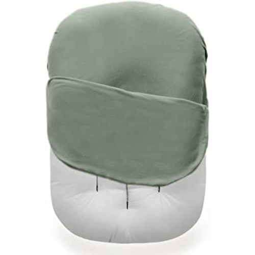 Baby Lounger Pillow Cover – Machine Washable and Breathable Cotton fitting most Infant Loungers and Baby Nest Loungers (Roman Green)