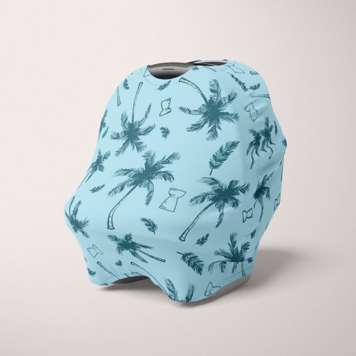 Latte Stone Coconut Trees Nursing Cover Car Seat Cover