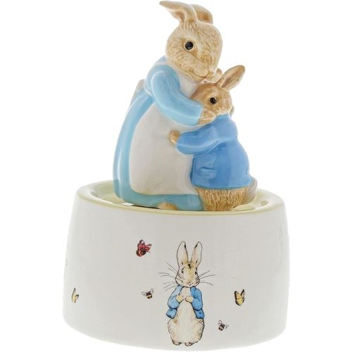 Enesco Beatrix Potter Mrs Rabbit and Peter Musical
