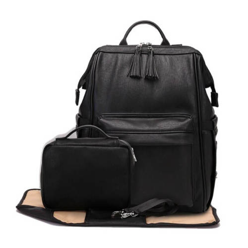 Luxury Waterproof Leather Baby Diaper Backpack