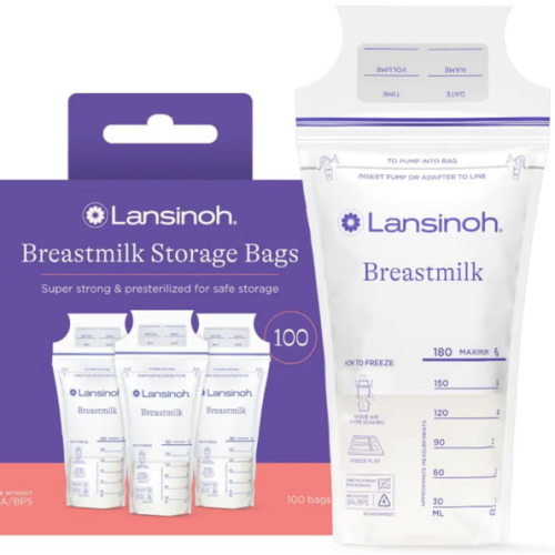 Amazon.com: Lansinoh Breastmilk Storage Bags, 100 Count, Baby Essentials, Fast Freeze & Thaw Breast Milk Bags for Baby Bottle Feeding, Superior Strength & Stretch, 6 Ounce : Baby