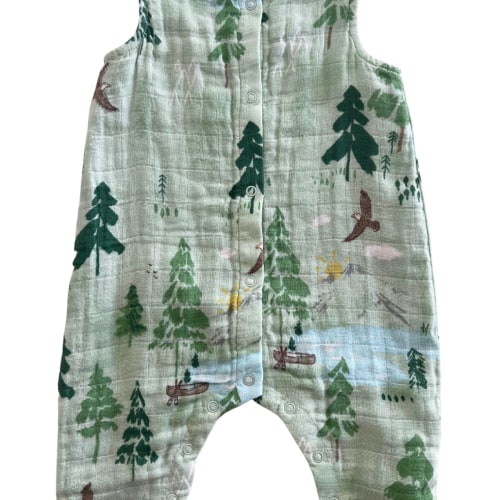Muslin Sleeveless Romper, Mountain Cabin