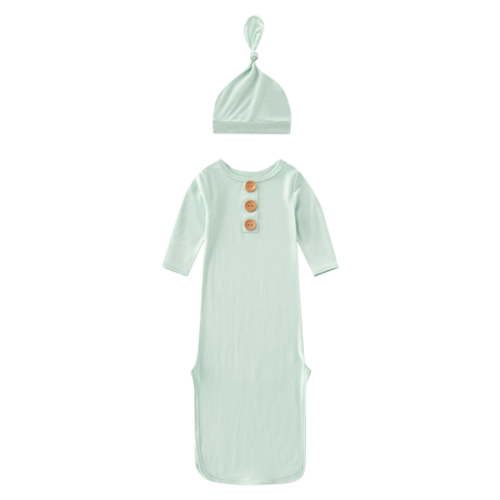 YDOJG Onesies For Baby Boys Girls Hat Set Soft Bamboos Viscose Sleeper Sleep Gown With Mittens For 0-3 Months