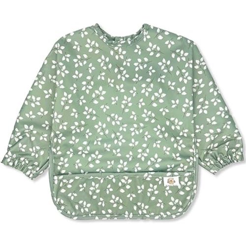Baby Bib with Sleeves, Long Sleeve Toddler Feeding Apron Bibs for Eating & Lead Weaning, Mess Proof Full Sleeved