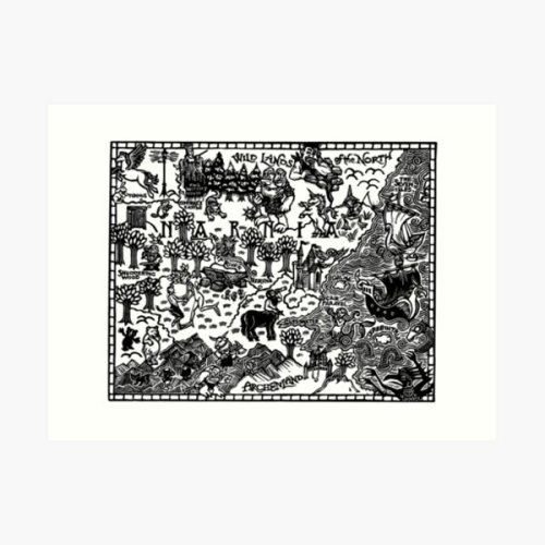 Narnia Map Art Print Extra Large