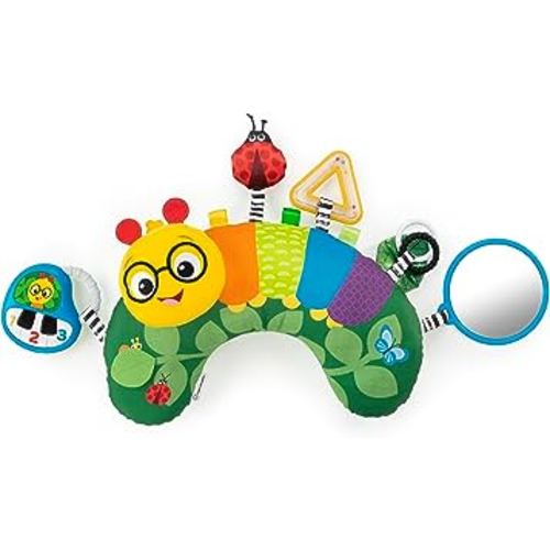 Baby Einstein Cal-a-Pillow Tummy Time Activity Pillow, Multisensory, Cal The Caterpillar, Ages 0+ Months