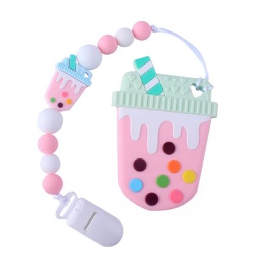 HAOAN Teething Toys for Baby, Silicone Teethers Toy with Pacifier Clip Holder Set for 0 6 12 Month Boys and Girls