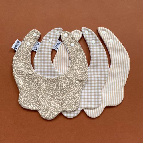 Choice of beige scallop bib, handmade comfy baby collar dribble bib, baby girl, gift, scalloped bib, floral fabric, special occasion