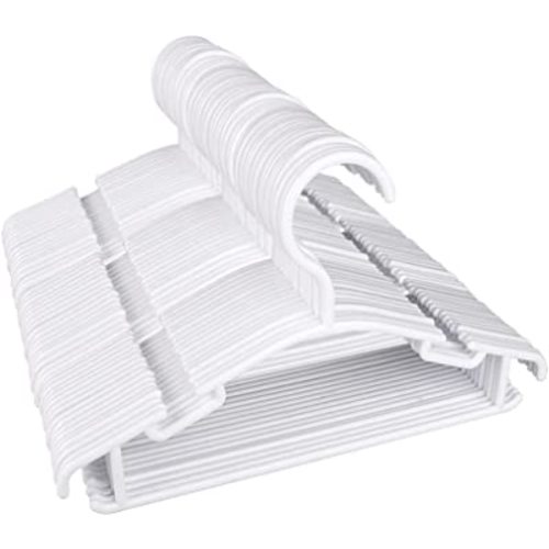 GoodtoU White Baby Hangers for Closet - Kid's Plastic Small Hangers, 10.24inch (80pack, White)