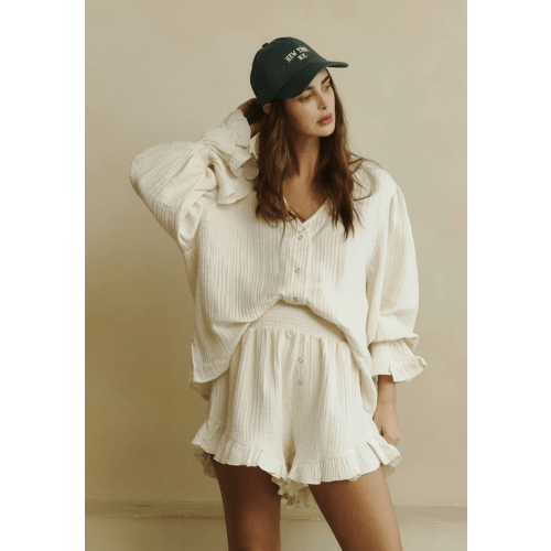 LUXE RUFFLED MUSLIN SET