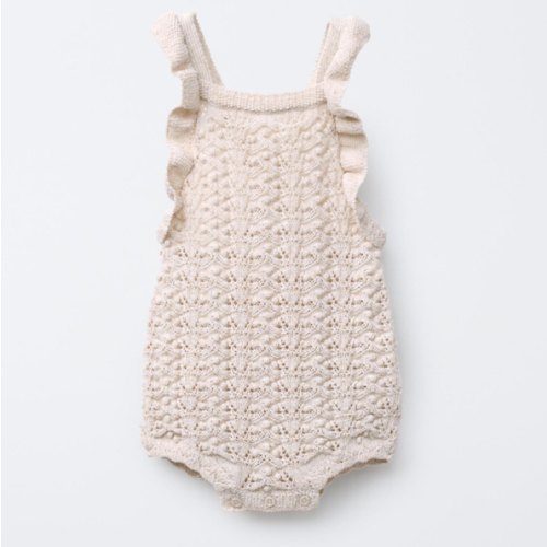 ROMANTIC KNIT ROMPER - Light beige | ZARA United States