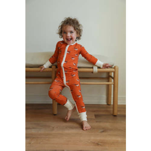Zipper Baby Pajamas | Longhorn Print; 6-9M