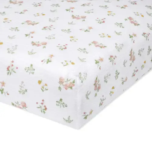 Country Floral Essentials Cotton Crib Sheet | aden + anais