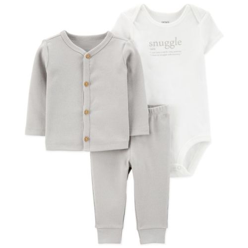 carter's® 3-Piece Snuggle Layette Set in Grey