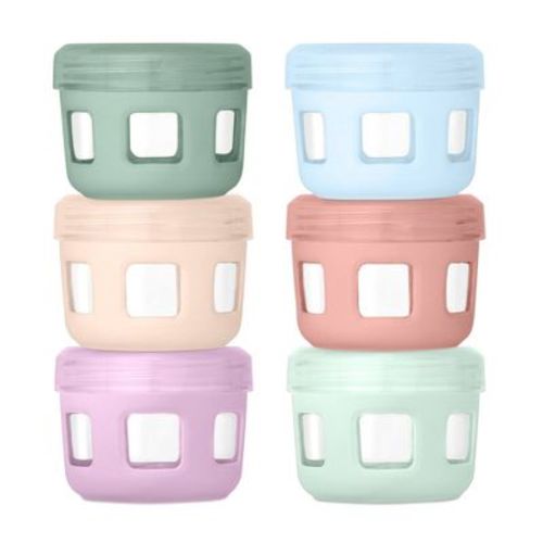 Ello 6pk Glass Condiment Food Storage Container Set