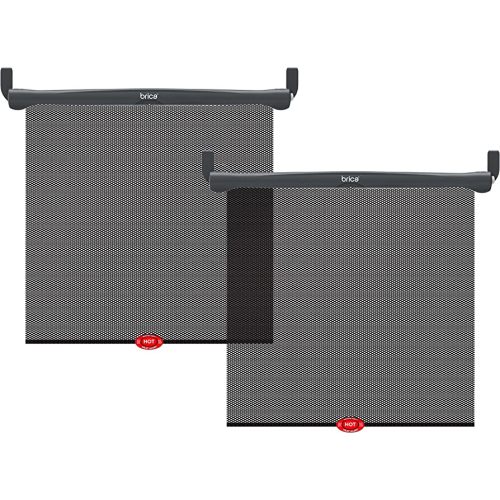Munchkin® Brica® Sun Safety™ Car Window Roller Shade with White Hot® Heat Alert, Black, 2 Count (Pack of 1)