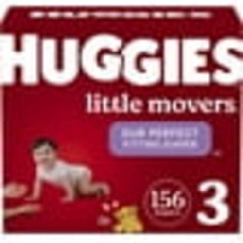 Baby Diapers Size 3 (16-28 lbs), 156 Ct, Huggies Little Movers