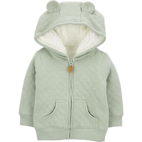 Simple Joys by Carter's Baby Hooded Sweater Jacket with Sherpa Lining