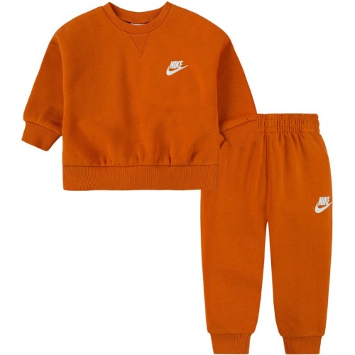 Baby Snow Day Fleece Crewneck Sweatshirt & Joggers Set, 12M, Campfire Orange