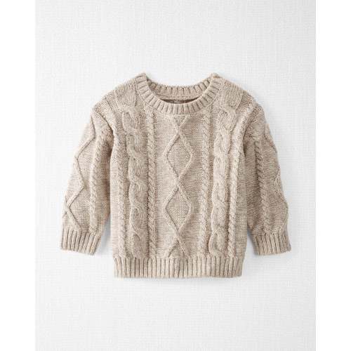 Baby Organic Cotton Cable Knit Sweater in Toasted Wheat - Little Planet | Carter's