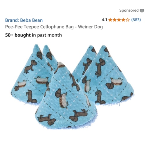 Pee-Pee Teepee Cellophane Bag - Weiner Dog
