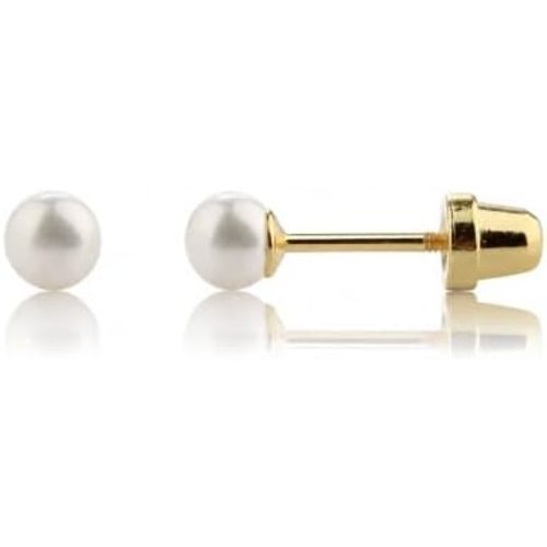 Precious Pieces Pearl Earrings, .925 Sterling Silver or 14k Gold-Plated
