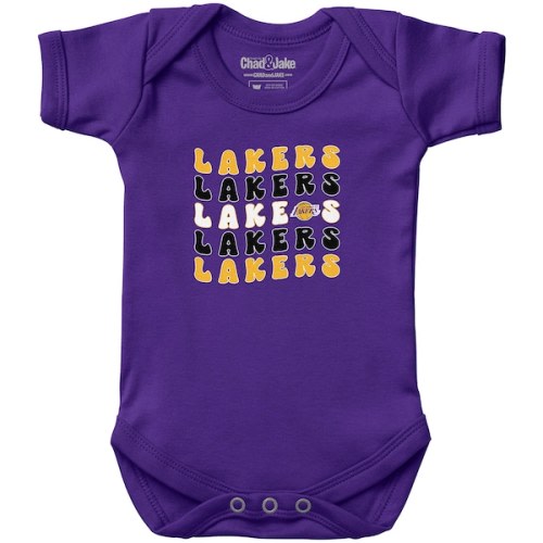 Newborn & Infant Los Angeles Lakers  Chad & Jake Purple Groovy Bodysuit