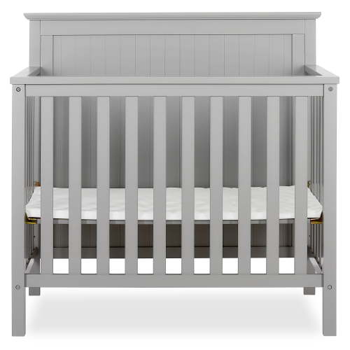 Dream On Me Ava 4-in-1 Convertible Mini Crib, Pebble Grey