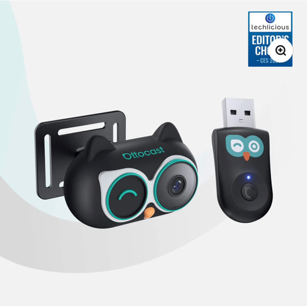 Ottocast Cabin Care Wireless CarPlay Adapter with Rear Seat Monitor