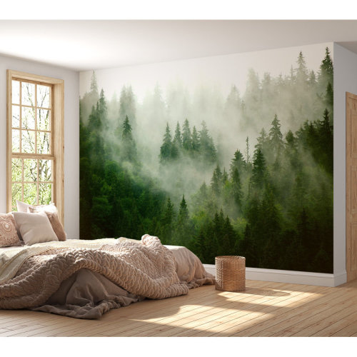 East Urban Home Amirh Peel & Stick Landscape Wall Mural - Misty Mountains & Reviews | Wayfair