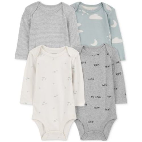 Baby Long-Sleeve Cloud Bodysuits, Pack of 4
