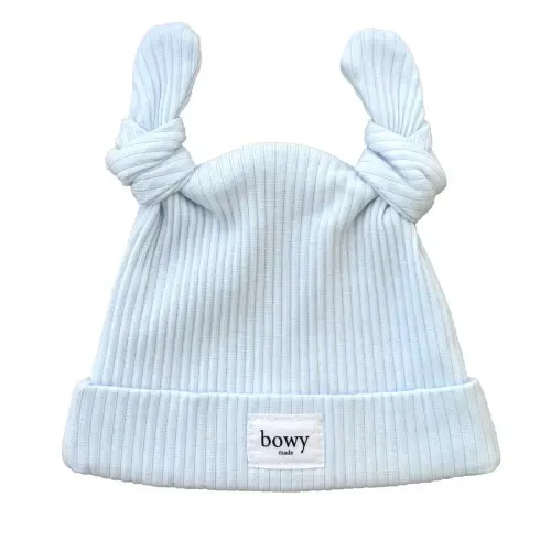 Double Knot Beanie - Powder Blue - 3-6 months