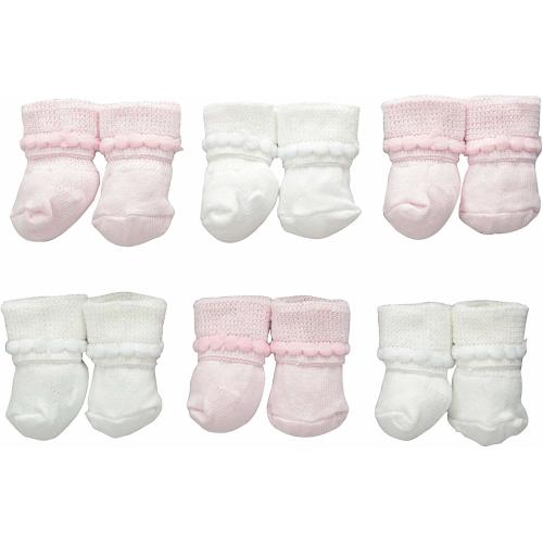 Unisex-Baby Newborn Bubble Stitch Rock-A-Bye Bootie 6 Pair Pack