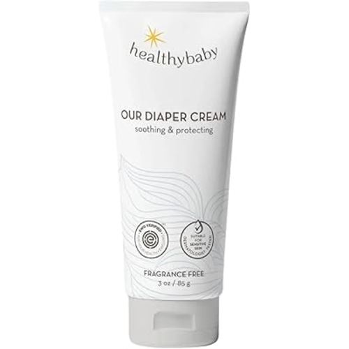 Our Diaper Cream | Hypoallergenic Zinc Oxide & Squalane Diaper Cream | Fragrance Free, EWG Verified + Non-GMO, 3 oz