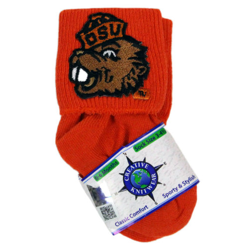 Infant Orange Benny Anklet Sock - OSU Beaver Stock