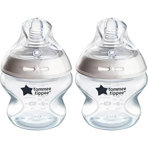 Tommee Tippee Baby Bottles, Natural Start Anti-Colic Baby Bottle with Slow Flow Breast-Like Nipple, 5oz, 0m+, Baby Feeding Essentials, Pack of 2