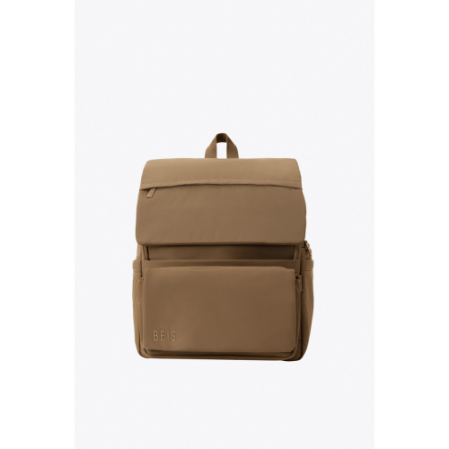 BÉIS 'The Ultimate Diaper Backpack' in Camel - Diaper Bag Backpack in Camel Brown