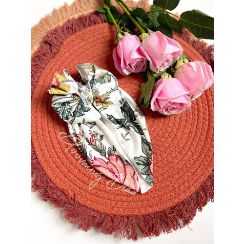 Vintage floral handmade baby turban I Handmade rayon modal floral turban I Hattie floral messy knot turban