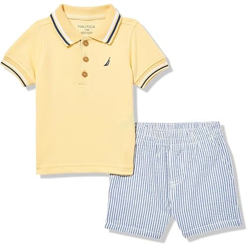 Nautica boys 2pc Polo Short Set 12 M