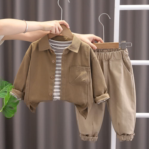Toddler Boy 3-Piece Striped Casual Set 18-24m