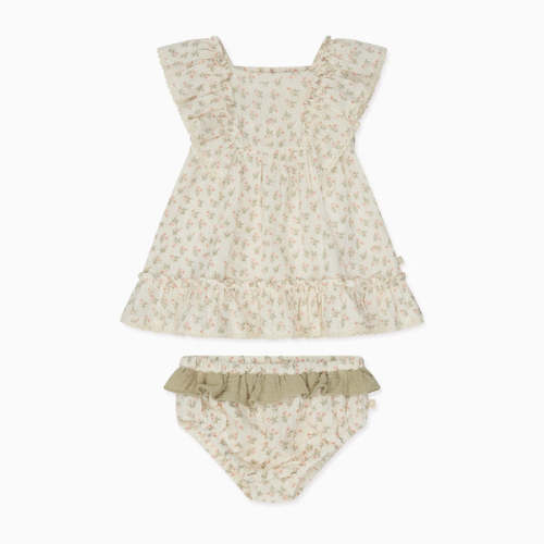 Floral Muslin Frilled Dress (& Knickers) floral / 9-12 months