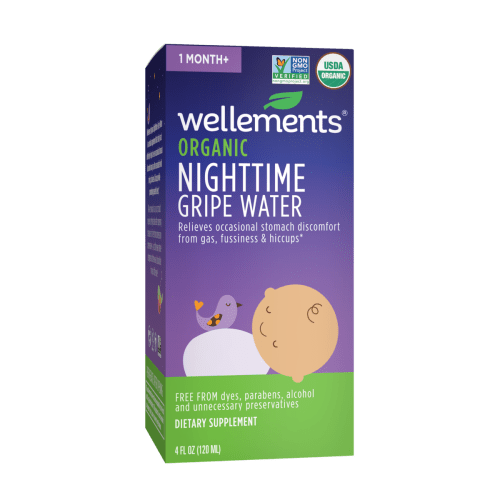 Wellements® Organic Nighttime Gripe Water - Ease Discomfort & Gas