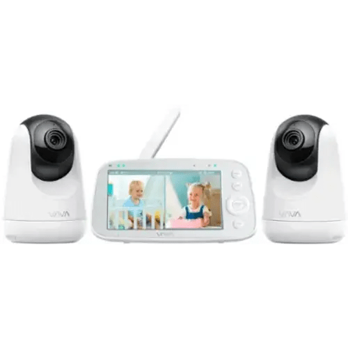 VAVA - Baby Monitor Split View 5" 720P with 2 Cameras - White