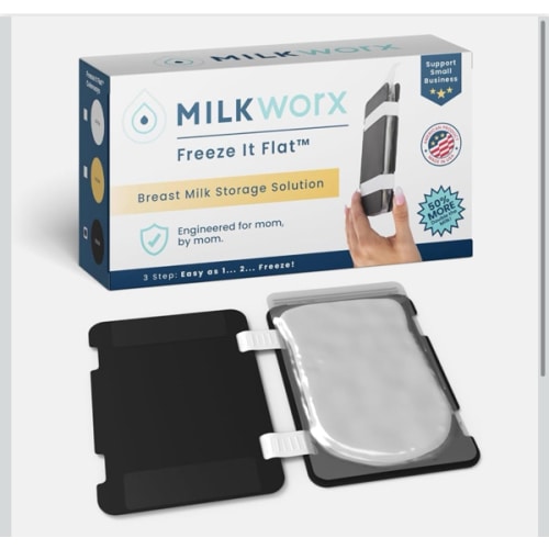 Freeze It Flat Breastmilk Freezer Organizer and Breast Milk Flattener - Breast Milk Freezer Storage Organizer - Breastfeeding Essentials and Pumping Essentials for Breastmilk Storage - Black